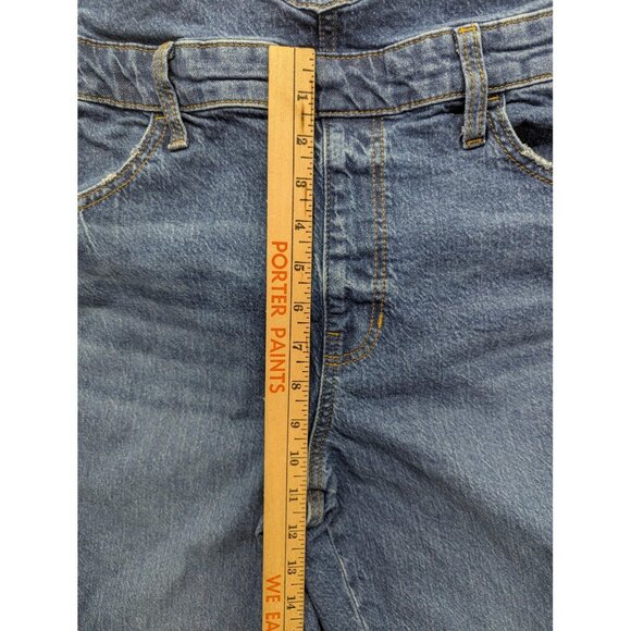 Universal Thread Overalls Womens 8 Blue Denim Bib Adjustable Straps Stretch - Picture 8 of 16